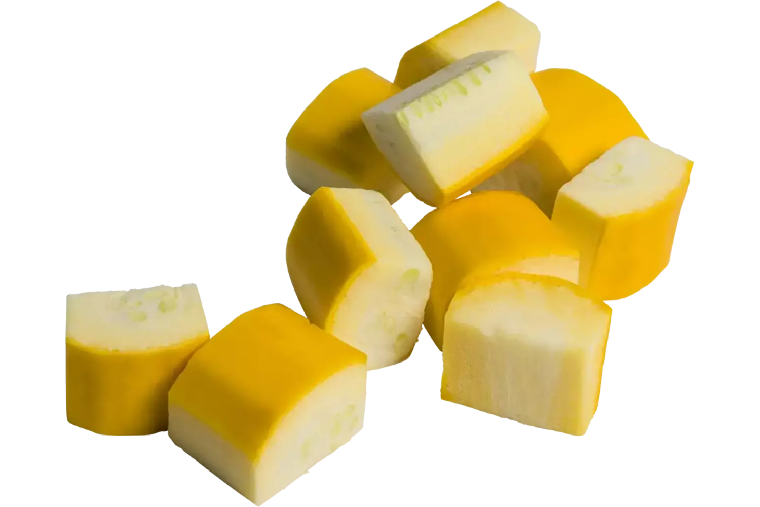 Gele courgette brunoise 30mm zak 1kg stuk 1